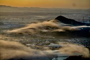 入賞40＃矢筈山　東屋から鳴尾山を望む撮影日　2025年2月14日　7時06分カメラ　Canon Power shot G1X#にしわき10山フォトコン #登ろう矢筈山.jpg